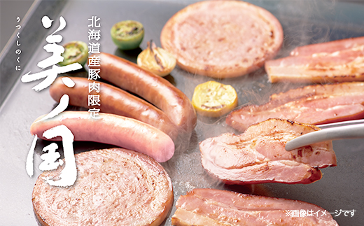 【11月20日頃発送】北海道プレミアム 美ノ国 熟成あらびきステーキ＆ソーセージ 8点セット 肉 にく 贈答 ギフト 詰め合わせ あらびきステーキ あらびき ソーセージ ウィンナー お中元 お歳暮 中元 歳暮 加工品 北海道 旭川限定 熟成 日本ハム _ 03449