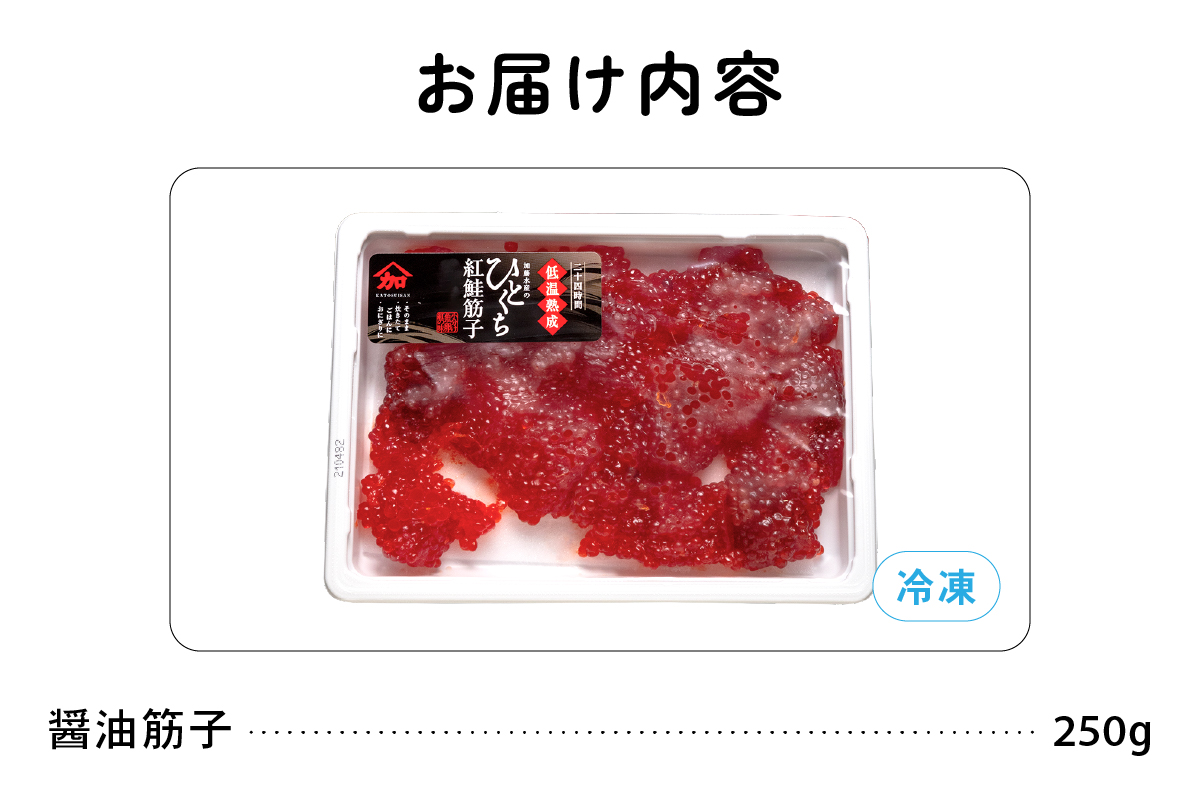 訳あり 紅鮭筋子醤油漬 250g R002-052