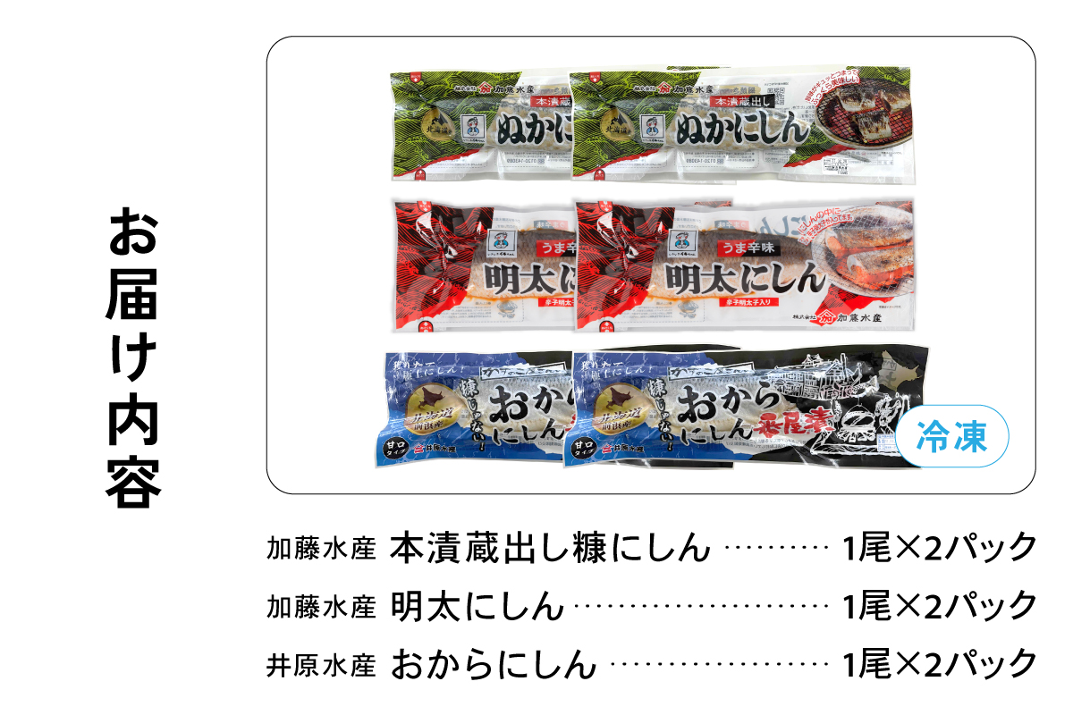 留萌のにしんバラエティーセット にしん ニシン 鰊 明太子 おから ご飯のお供 お酒のおつまみ 食べ比べ 北海道 R005-048