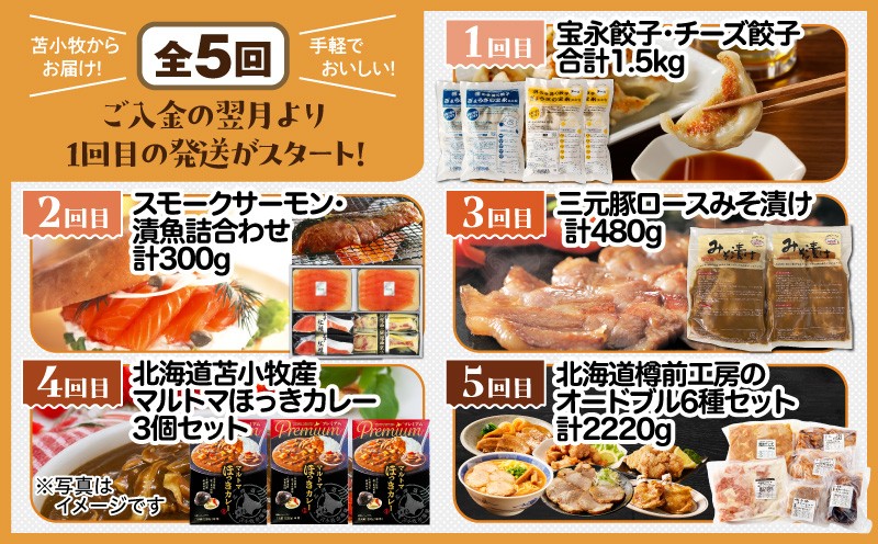【全5回】今日のおかずはこれで決まり！食卓助っ人定期便 惣菜 餃子 豚肉 鶏肉 肉 お肉 野菜 中華 おかず ぎょうざの宝永
