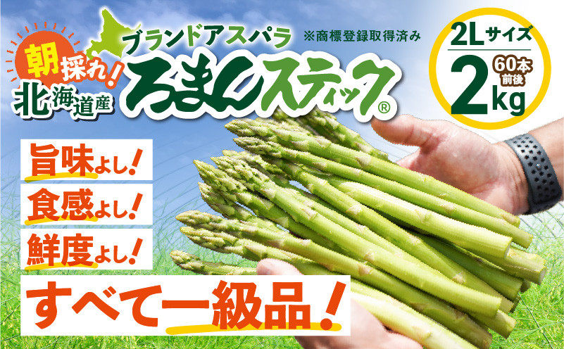 ロマンス農園 ろまんスティック 2Lサイズ 2kg アスパラガス 野菜 やさい 2Lサイズ 旨味 うま味 新鮮 やわらかい みずみずしい 糖度