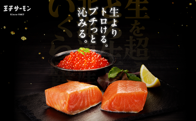 【全3回定期便（4ヶ月毎）】【王子サーモン】生を超えた「とろ生サーモン」と北海道産秋鮭 いくら醤油漬セット 計580g 魚 魚介