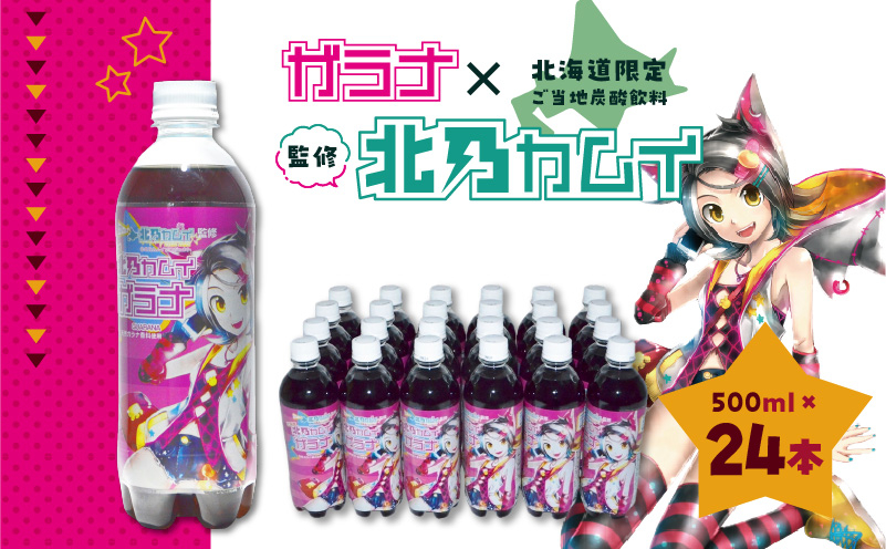 【ガラナ 500ml×24本】北乃カムイ 飲料 炭酸飲料 炭酸ドリンク 炭酸ジュース ジュース ガラナ ガラナドリンク ガラナジュース 炭酸 ソウルドリンク