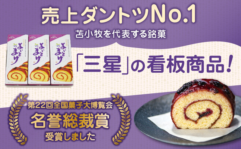 【よいとまけ 3本】 カステラ ハスカップ 菓子 ジャム ロールカステラ 和菓子 スイーツ ご当地スイーツ お土産 よいとまけ