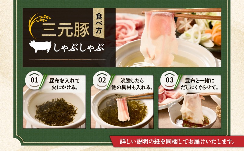 【全12回 毎月定期便】日本の米育ち平田牧場 三元豚ロースしゃぶしゃぶ 定期便 定期 肉 お肉 にく 豚 豚肉 ブタ ぶた 三元豚