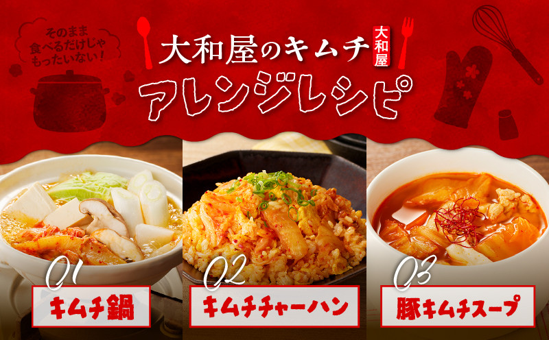 【10営業日以内に発送】大和屋特製キムチ！食べ比べセット（4種類） 漬物 お漬物 つけもの 惣菜 総菜 老舗 キムチ 韓国風キムチ 白菜キムチ 白菜