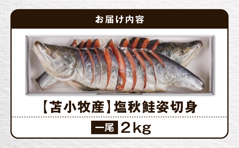 【王子サーモン】塩秋鮭姿切身（1尾） 2kg 魚 魚類 さかな おさかな サーモン 鮭 塩秋鮭 しゃけ シャケ 冷凍