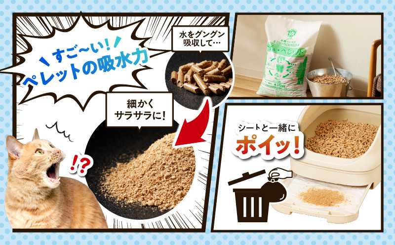 北海道の松を100%使用！木質ペレット燃料「トム・ペレット」 A認証取得品（10kg×6袋） ペット用品 ペット 猫 ネコ ねこ ペレット 木質ペレット 猫砂 北海道産 カラマツ