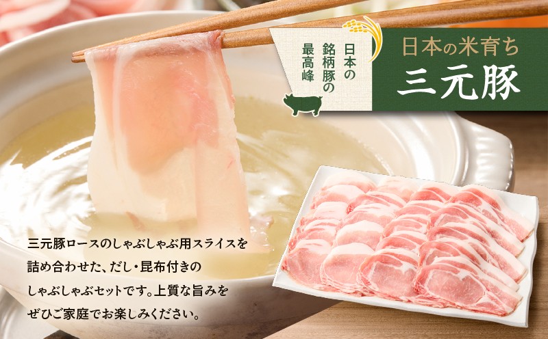 日本の米育ち平田牧場 三元豚ロースしゃぶしゃぶ 300g×3パック（計900g） 肉 お肉 にく 豚 豚肉 ブタ ぶた 三元豚 しゃぶしゃぶ 鍋