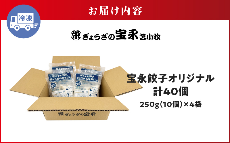 手包み餃子 ぎょうざの宝永 宝永餃子40個セット（宝永餃子10個入×4袋） 惣菜 総菜 ギョウザ 餃子 冷凍餃子 焼き餃子 水餃子 おかず おつまみ つまみ