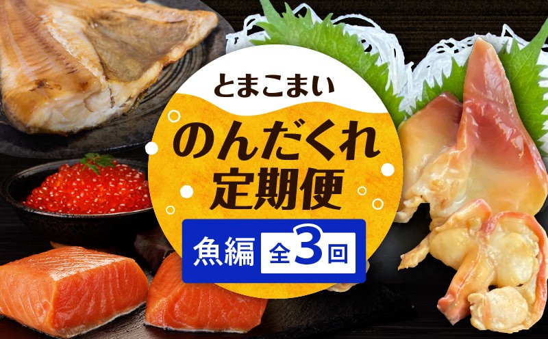 【全3回】とまこまいのんだくれ定期便〜魚編〜 定期便 魚 魚類 魚介類 魚貝類 ほっけ ホッケ 焼き魚 ご飯のお供 おかず