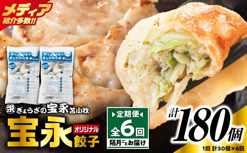 【定期便・全6回 隔月】手包み餃子 ぎょうざの宝永 宝永餃子30個セット（宝永餃子15個入×2袋） 定期便 定期 惣菜 総菜 餃子 ぎょうざ ギョウザ 冷凍餃子 冷凍
