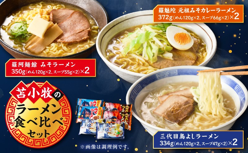 ラーメン食べ比べセット ラーメン 麺 スパイス 白濁 味噌 みそ カレー 三代目鳥よし 羅魅陀 羅阿麺館