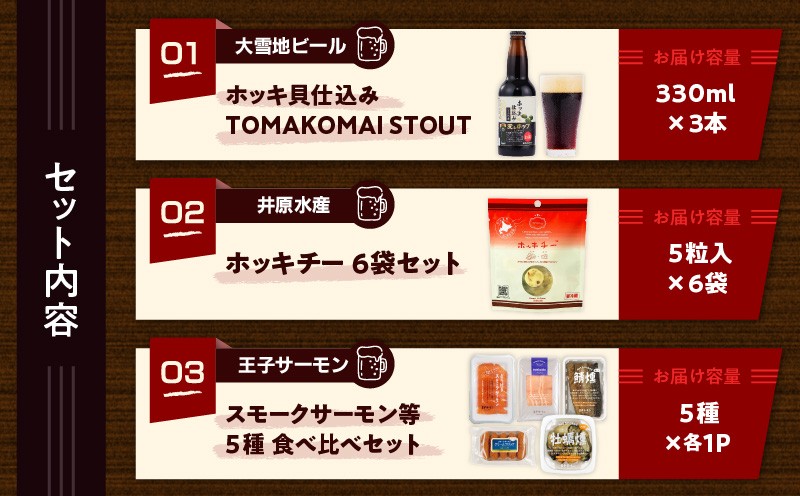 とまこまいのんべえセット TOMAKOMAI STOUT 酒 アルコール ビール 地ビール スタウト ホッキ貝 発泡酒 冷蔵