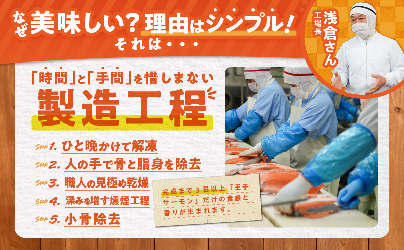 【全12回定期便（毎月）】【王子サーモン】小分けで便利！スモークサーモン切落し 200g×3パック（計600g） 魚 魚介 惣菜 総菜