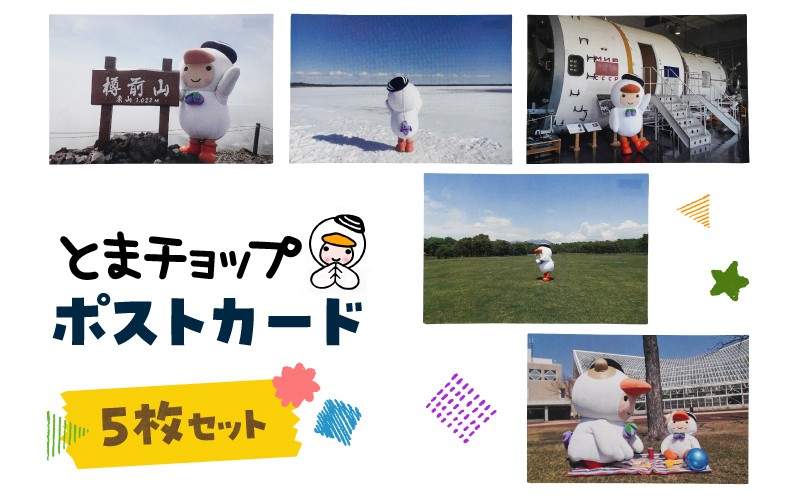 ポストカード 5枚セット とまチョップ キャラクター ご当地 ポストカード 苫小牧観光協会 ふるさと納税 苫小牧市 おすすめ ランキング プレゼント