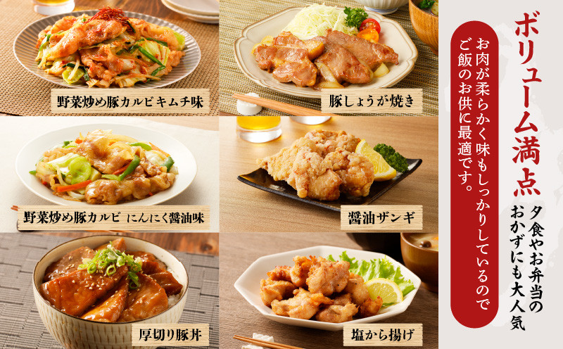 北海道樽前工房のおかず 6種セット 2600g 惣菜 総菜 おかず 夕食 弁当 肉 お肉 冷凍 野菜炒め カルビ