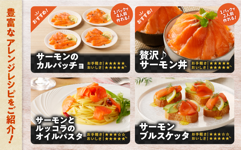 【全6回定期便（隔月）】【王子サーモン】小分けで便利！スモークサーモン切落し 200g×3パック（計600g） 魚 魚介 惣菜 総菜