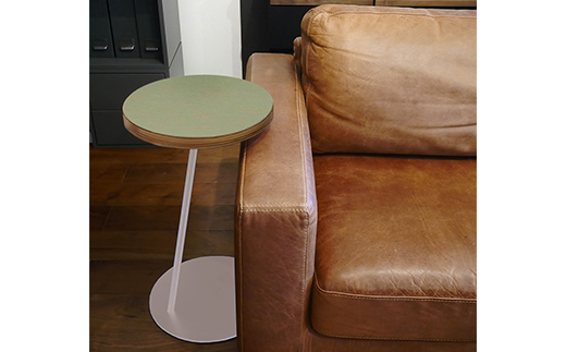 Circle side table（サークルサイドテーブル） サイドテーブル／ナイトテーブル H600 ホワイト_オリーブ EB8-0669 