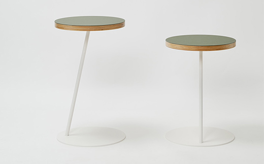 Circle side table（サークルサイドテーブル） サイドテーブル／ナイトテーブル H500 ホワイト_オリーブ EB8-0659 