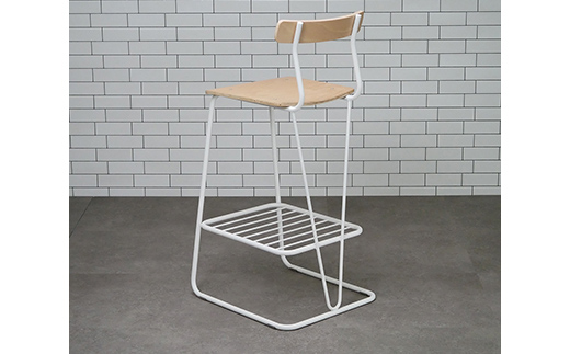 A-100Re （エ−ヒャクレ） HIGH CHAIR ホワイト_ナチュラル EB8-0630 