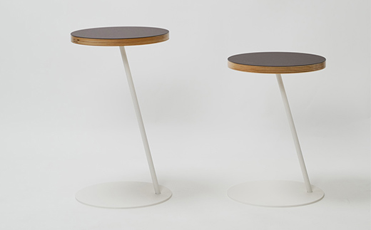 Circle side table（サークルサイドテーブル） サイドテーブル／ナイトテーブル H600 ホワイト_モーブ EB8-0670 