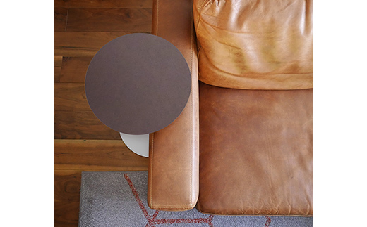 Circle side table（サークルサイドテーブル） サイドテーブル／ナイトテーブル H500 ホワイト_モーブ EB8-0660 