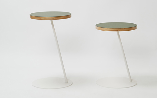 Circle side table（サークルサイドテーブル） サイドテーブル／ナイトテーブル H600 ホワイト_オリーブ EB8-0669 