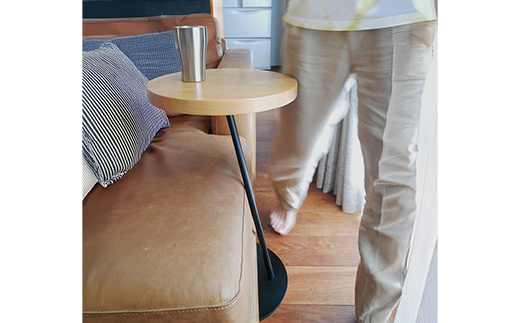 Circle side table（サークルサイドテーブル） サイドテーブル／ナイトテーブル H500 ホワイト_モーブ EB8-0660 