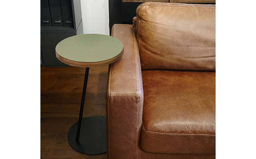 Circle side table（サークルサイドテーブル） サイドテーブル／ナイトテーブル H600 ブラック_オリーブ EB8-0665 