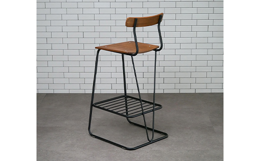 A-100Re （エ−ヒャクレ） HIGH CHAIR ブラック_ブラウン EB8-0626 