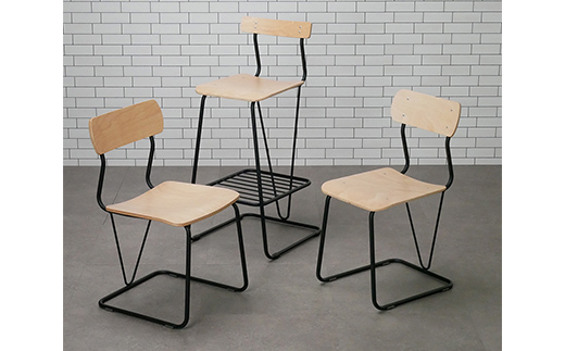 A-100Re （エ−ヒャクレ） HIGH CHAIR ブラック_ナチュラル EB8-0628 