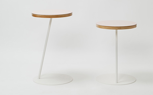 Circle side table（サークルサイドテーブル） サイドテーブル／ナイトテーブル H500 ホワイト_パウダー EB8-0657 