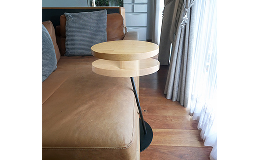 Circle side table（サークルサイドテーブル） サイドテーブル／ナイトテーブル H500 ホワイト_パウダー EB8-0657 