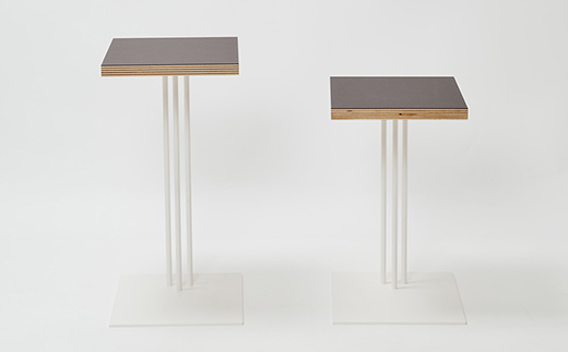 Rectangle side table （レクタングルサイドテーブル） ワークデスク H500 ホワイト_モーブ EB8-0640 