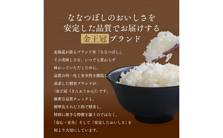 【定期便全3回】令和7年産 金王冠 無洗米 北海道産 ななつぼし 5kg 特A 白米 お米 こめ EB8-0510 