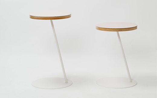 Circle side table（サークルサイドテーブル） サイドテーブル／ナイトテーブル H500 ホワイト_パウダー EB8-0657 
