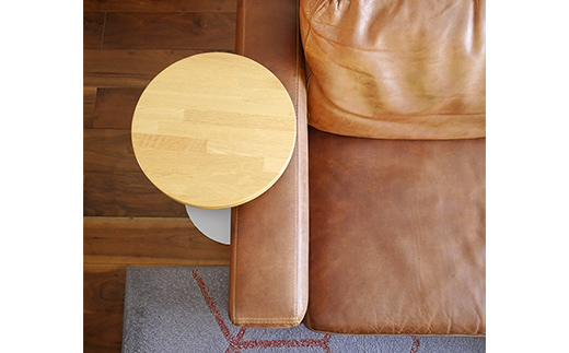 Circle side table（サークルサイドテーブル） サイドテーブル／ナイトテーブル H500 ホワイト_集成材 EB8-0652 