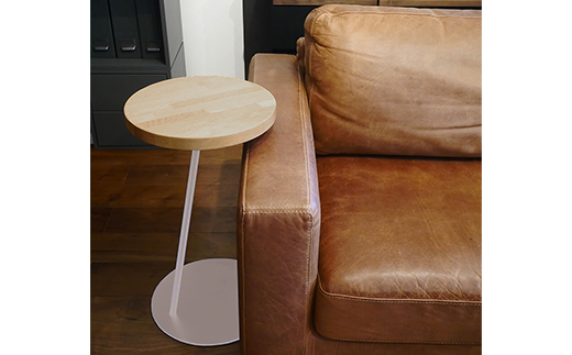 Circle side table（サークルサイドテーブル） サイドテーブル／ナイトテーブル H600 ホワイト_集成材 EB8-0662 