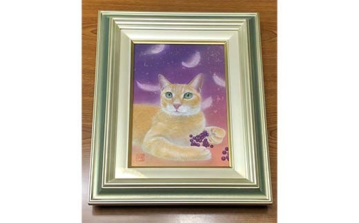 猫の肖像画　日本画 EB8-0330 