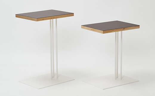 Rectangle side table （レクタングルサイドテーブル） ワークデスク H500 ホワイト_モーブ EB8-0640 
