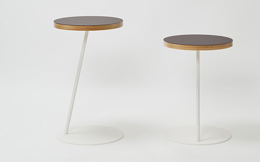 Circle side table（サークルサイドテーブル） サイドテーブル／ナイトテーブル H600 ホワイト_モーブ EB8-0670 