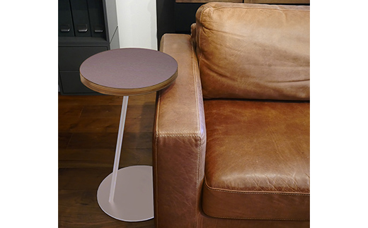 Circle side table（サークルサイドテーブル） サイドテーブル／ナイトテーブル H600 ホワイト_モーブ EB8-0670 