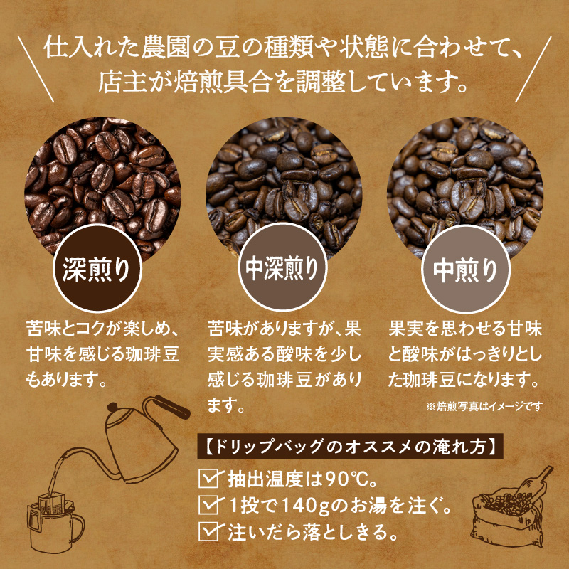 スペシャルティコーヒードリップバッグセット4種類16袋｜珈琲 コーヒー coffee 高品質 飲料 ドリップバッグ ドリップ 自家焙煎 自家焙煎珈琲 焙煎コーヒー 個包装 ソフトドリンク ブラック 人気高評価ランキング おすすめ 滝川市 ウェカラパ