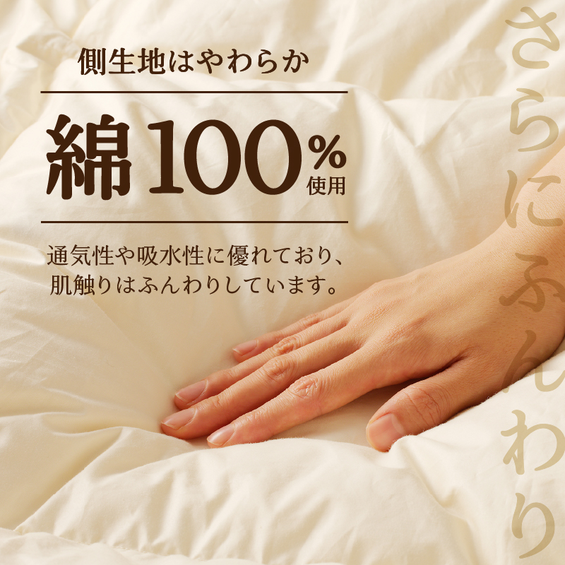 【セミダブル】5つ星高級ホテル多数採用 国内シェア70％ 羽毛布団 掛け布団 ｜ 洗える 抗菌防臭 防ダニ 寝具 ダウン 布団 ふとん 綿100％ 受注生産 完全国内生産 国産 日本製 快眠 ホテル仕様 北海道 【 滝川市 】