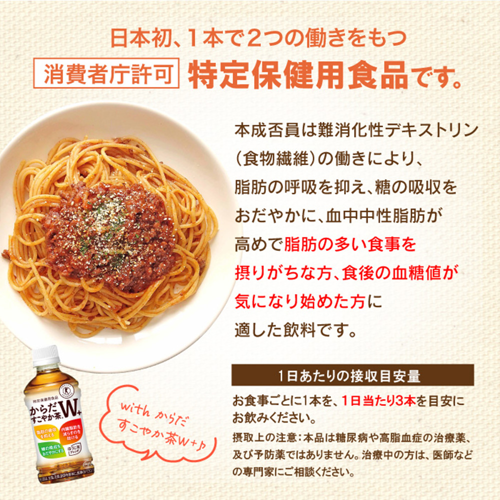 『定期便：全6回』からだすこやか茶W+ 350ml×24本【38003602】
