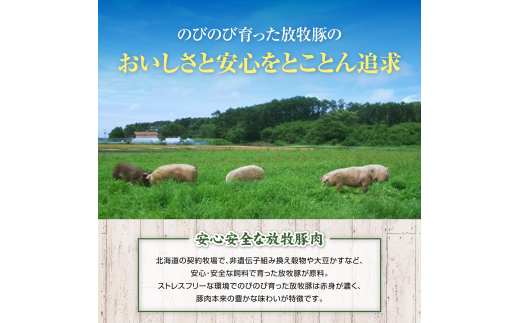 北海道産放牧豚 しゃぶしゃぶ肉（ロース・モモ）セット【12000402】
