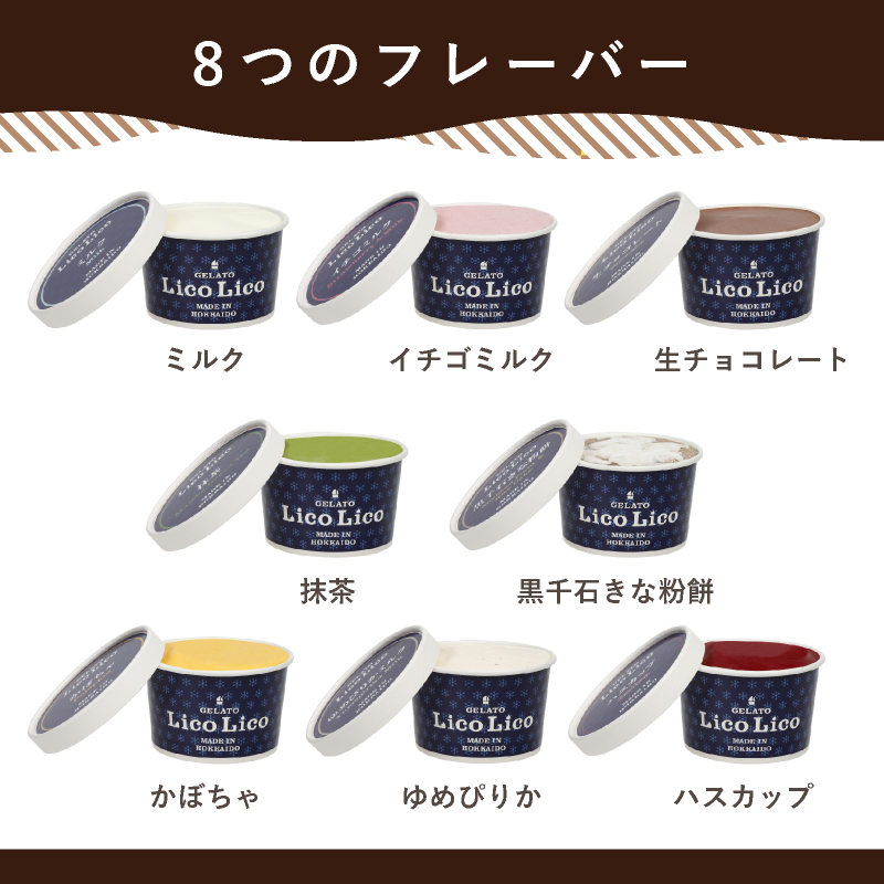 HAPPY BOX  LicoLicoジェラート定番ミルクチョコレート1L＆定番8種×1個セット【56001201】