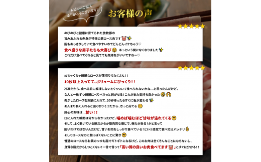 北海道産放牧豚 しゃぶしゃぶ肉（ロース・モモ）セット【12000402】