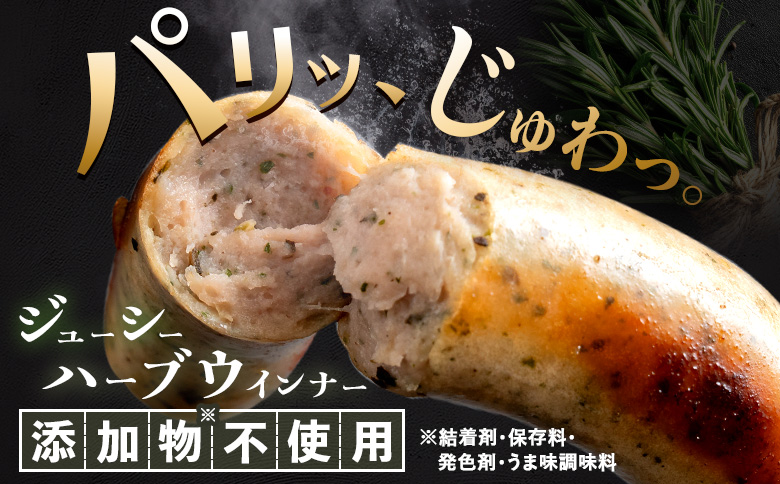 【定期便：5回】北海道産放牧豚 無添加ハーブソーセージ ×20パック【12008901】